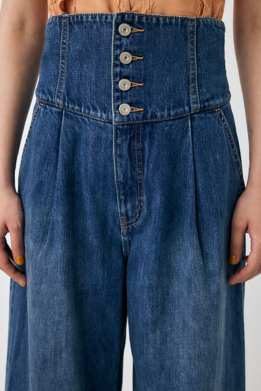 MOUSSY「CORSET DESIGN バギー デニム」|デニム|