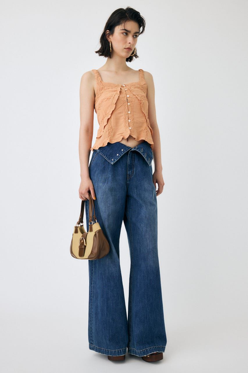 MOUSSY「CORSET DESIGN バギー デニム」|デニム|