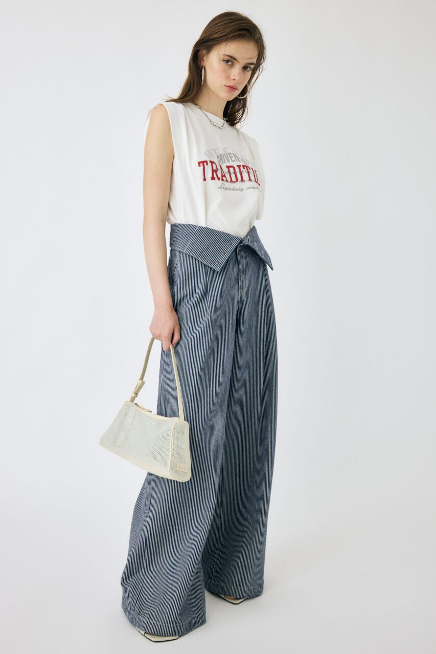 MOUSSY「CORSET DESIGN バギー デニム」|デニム|