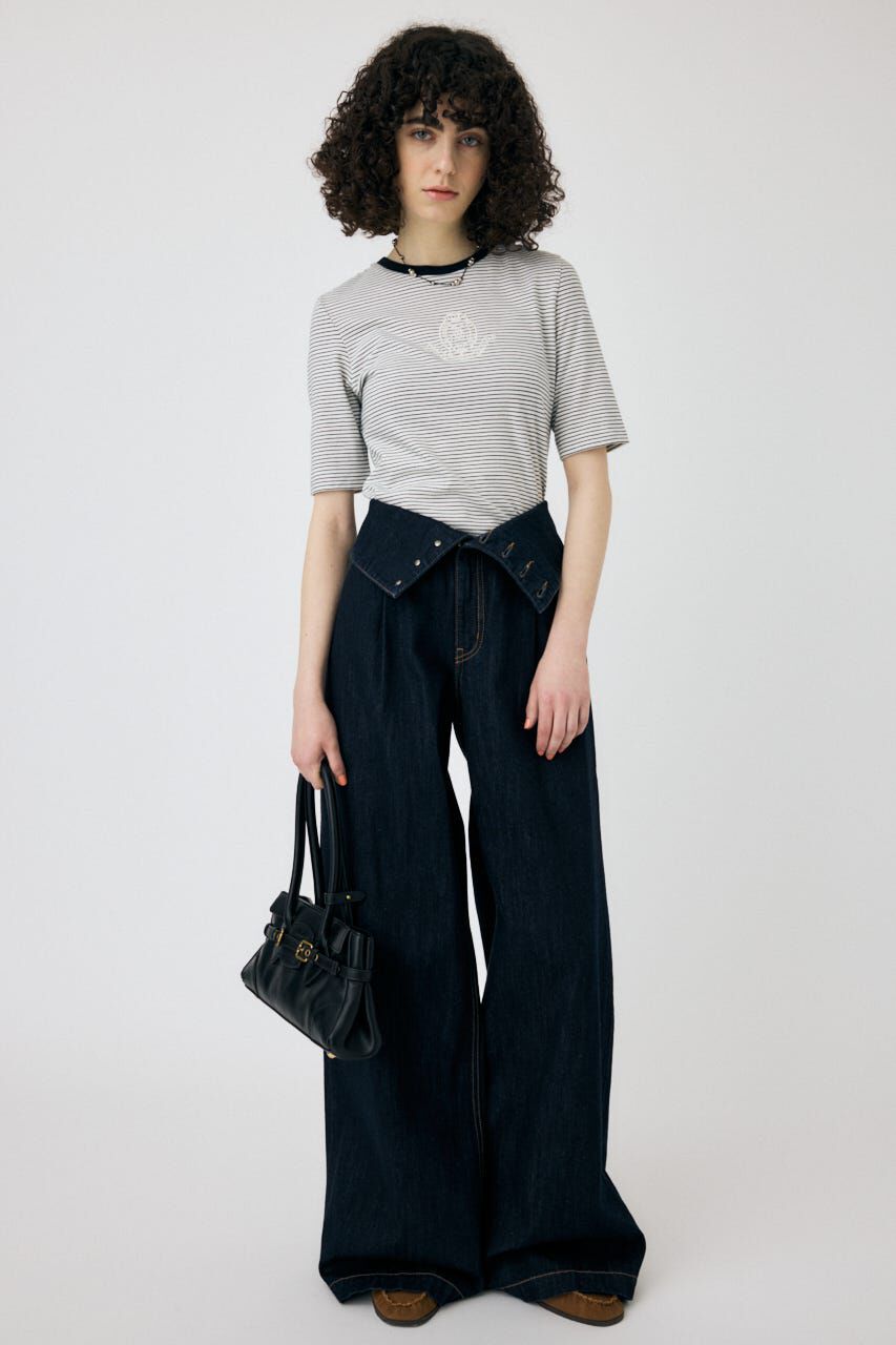 MOUSSY「CORSET DESIGN バギー デニム」|デニム|