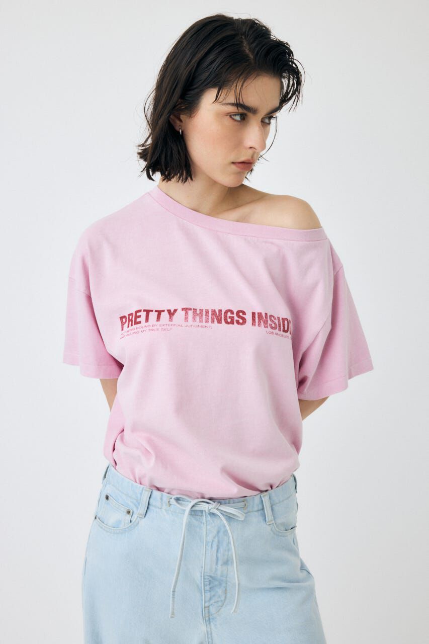 MOUSSY「ONE SHOULDER TEE」|Tシャツ・カットソー|PNK