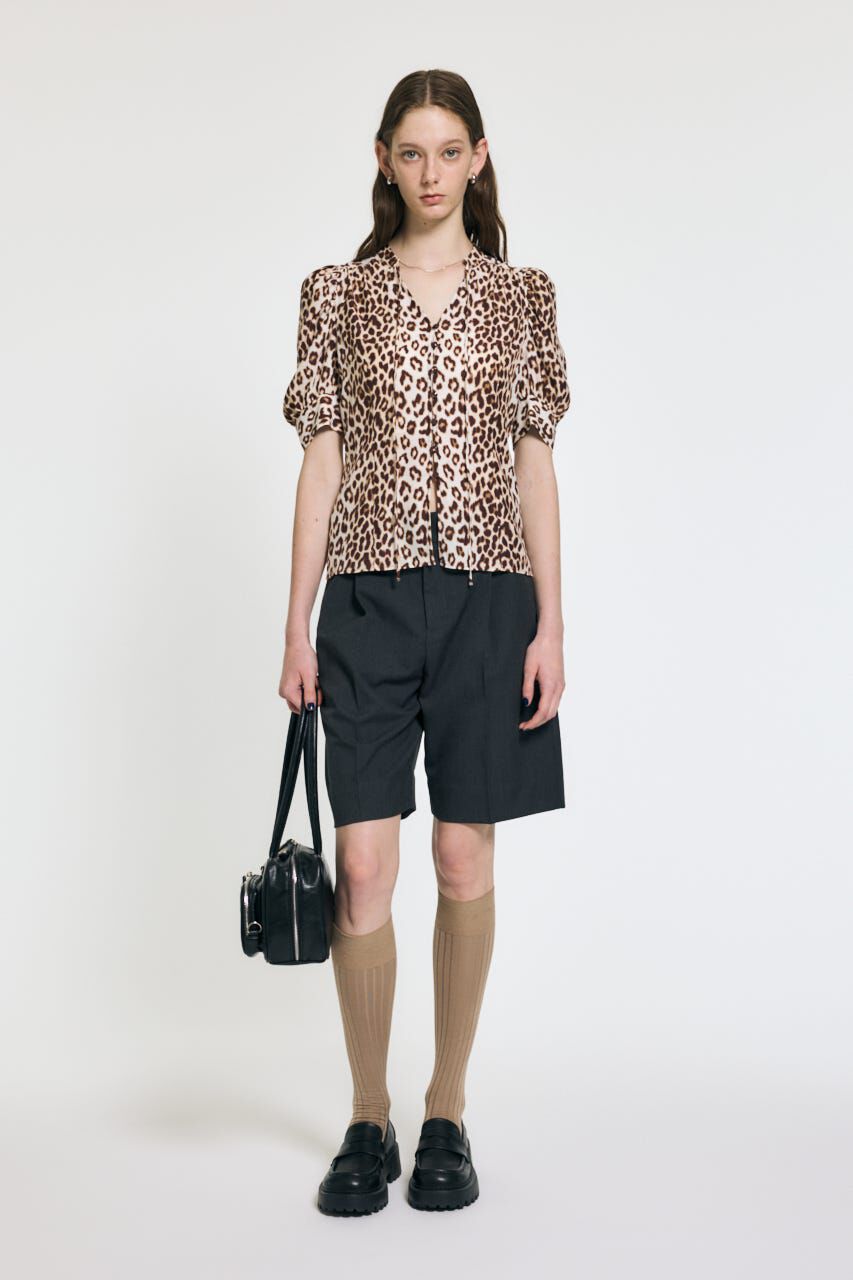 MOUSSY「GATHERED SHOULDER ハーフスリーブブラウス」|シャツ・ブラウス|