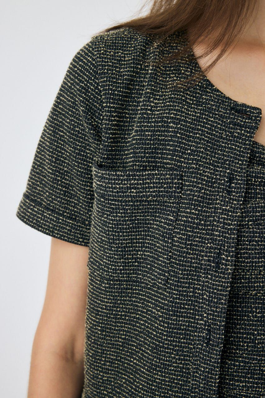 MOUSSY「BOUCLE TWEED ハーフスリーブカーディガン」|その他|