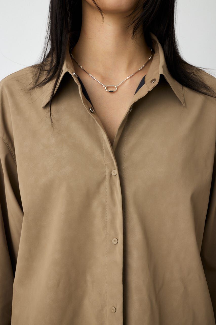 MOUSSY「F/LEATHER シャツ」|シャツ・ブラウス|