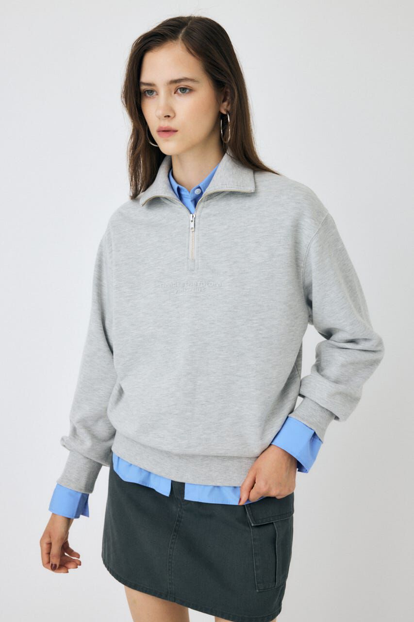 MOUSSY「FADE HALF ZIP トップス」|パーカー|