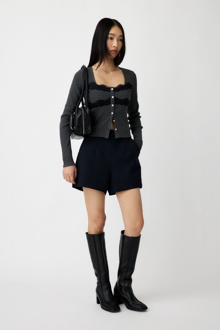 MOUSSY「FRONT BUTTON LACY ロングスリーブトップス」|Tシャツ・カットソー|