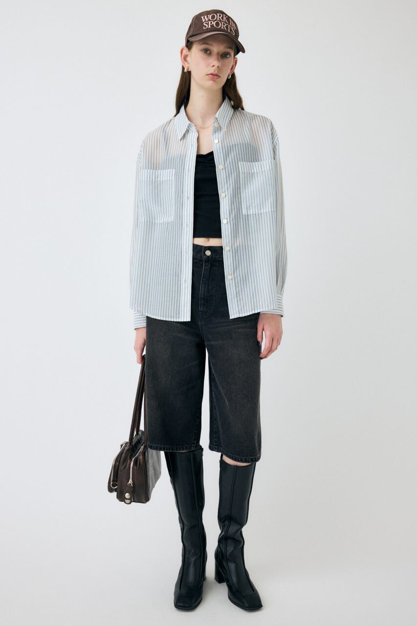 MOUSSY「KNEE LENGTH BERMUDA パンツ」|デニム|