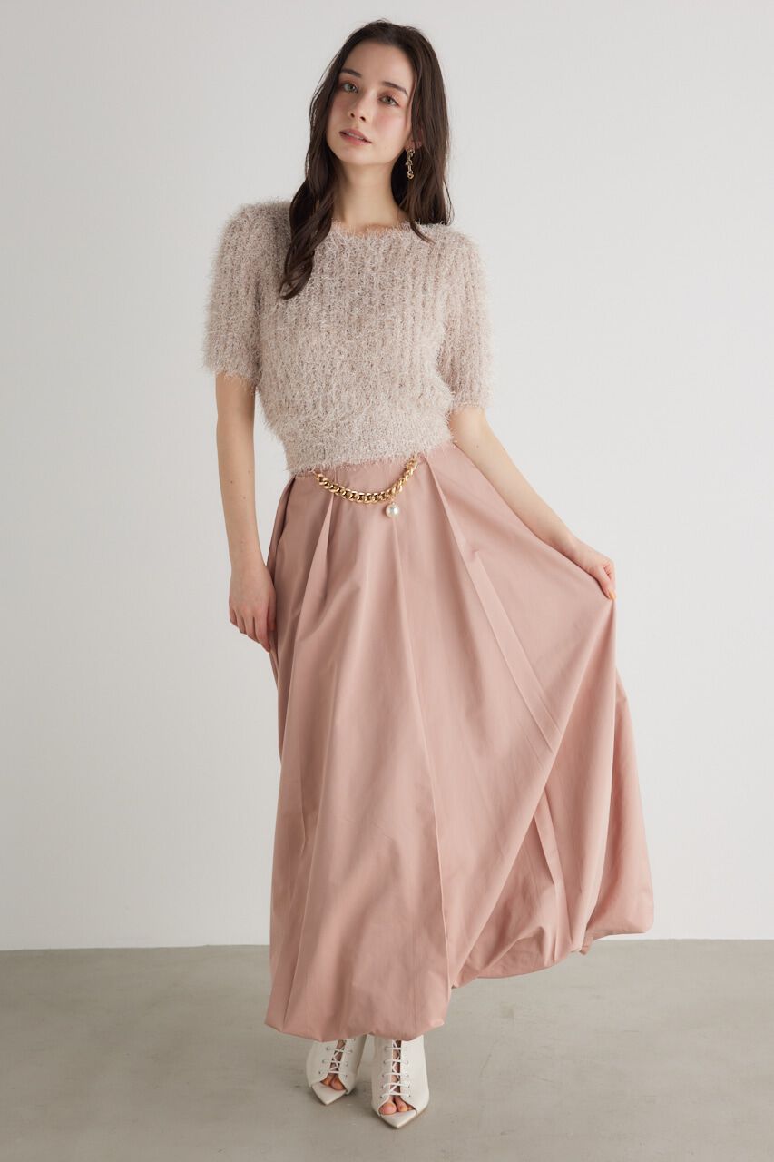 rienda「コンパクトシアーシャギーknitTOP」|ニット・セーター|