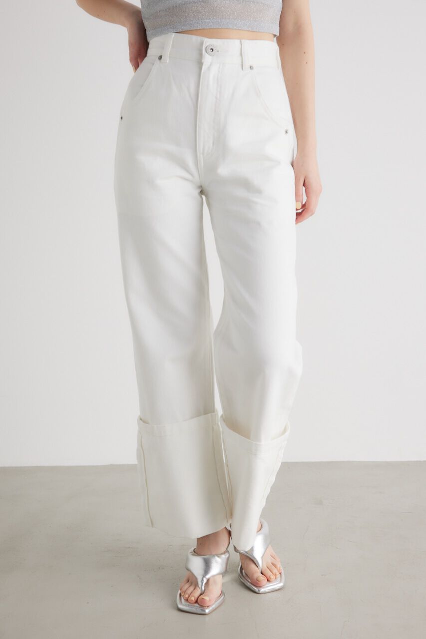 rienda「オーバーターンJ/W DENIM PT」|デニム|