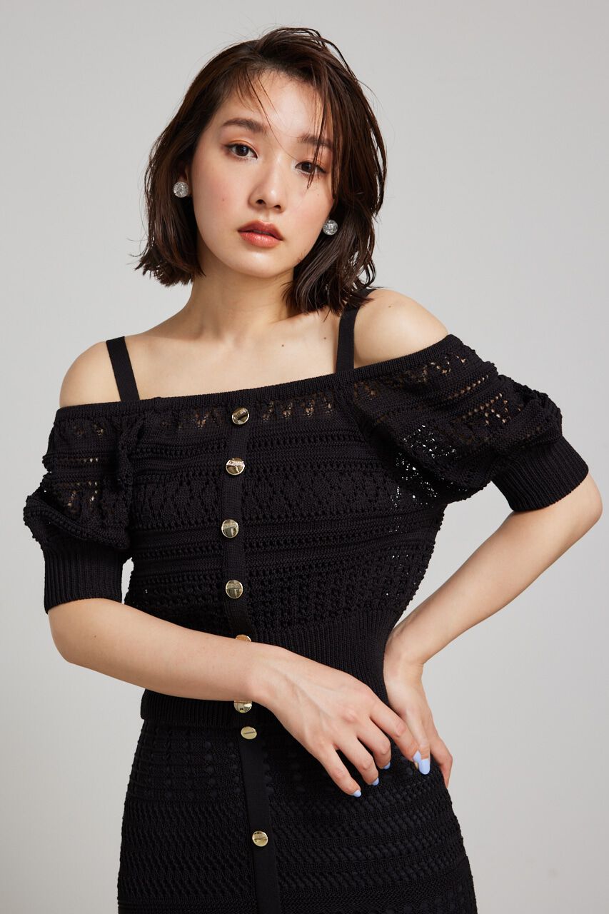 rienda「マルチWAYクロシェSET Knit OP」|ワンピース|