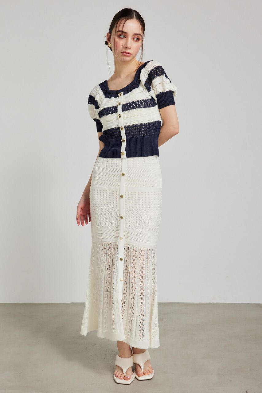 rienda「マルチWAYクロシェSET Knit OP」|ワンピース|