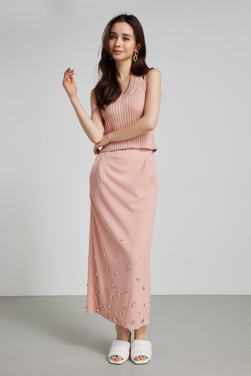 rienda「ホルターNCクロップドKnit TOP」|タンクトップ|