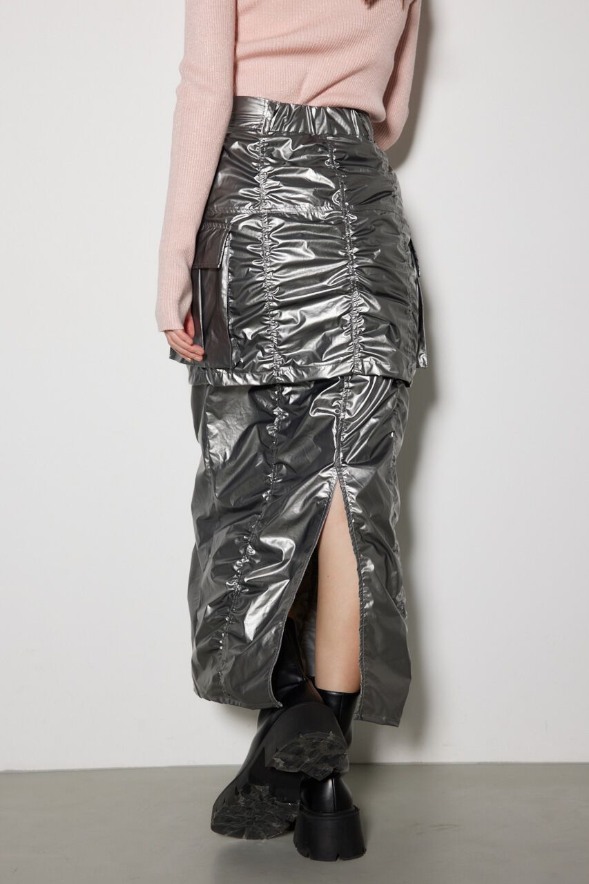 rienda「レイヤードカーゴジャストウエストスカート」|スカート|