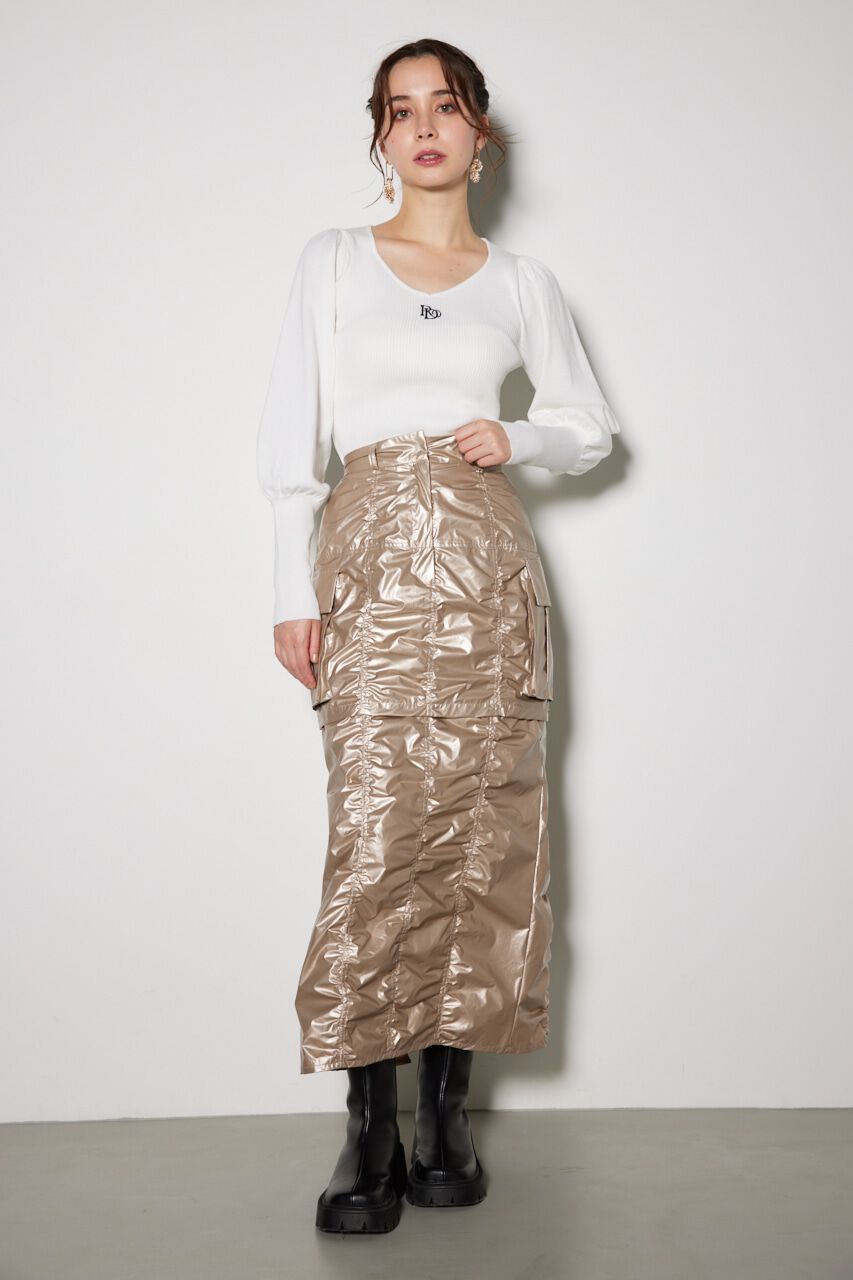 rienda「レイヤードカーゴジャストウエストスカート」|スカート|BRZ