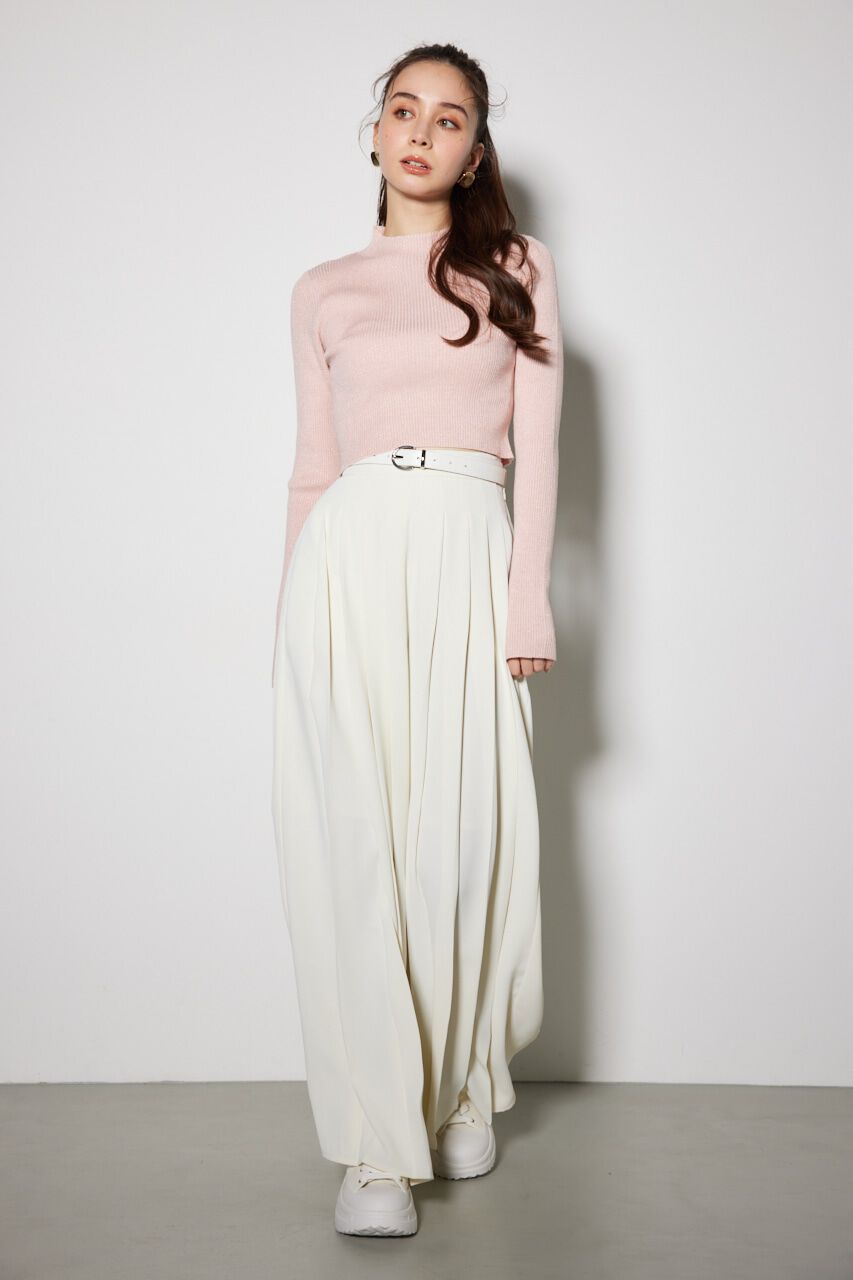 rienda「サムホール付きウォッシャブルハイネック ニット トップス」|ニット・セーター|