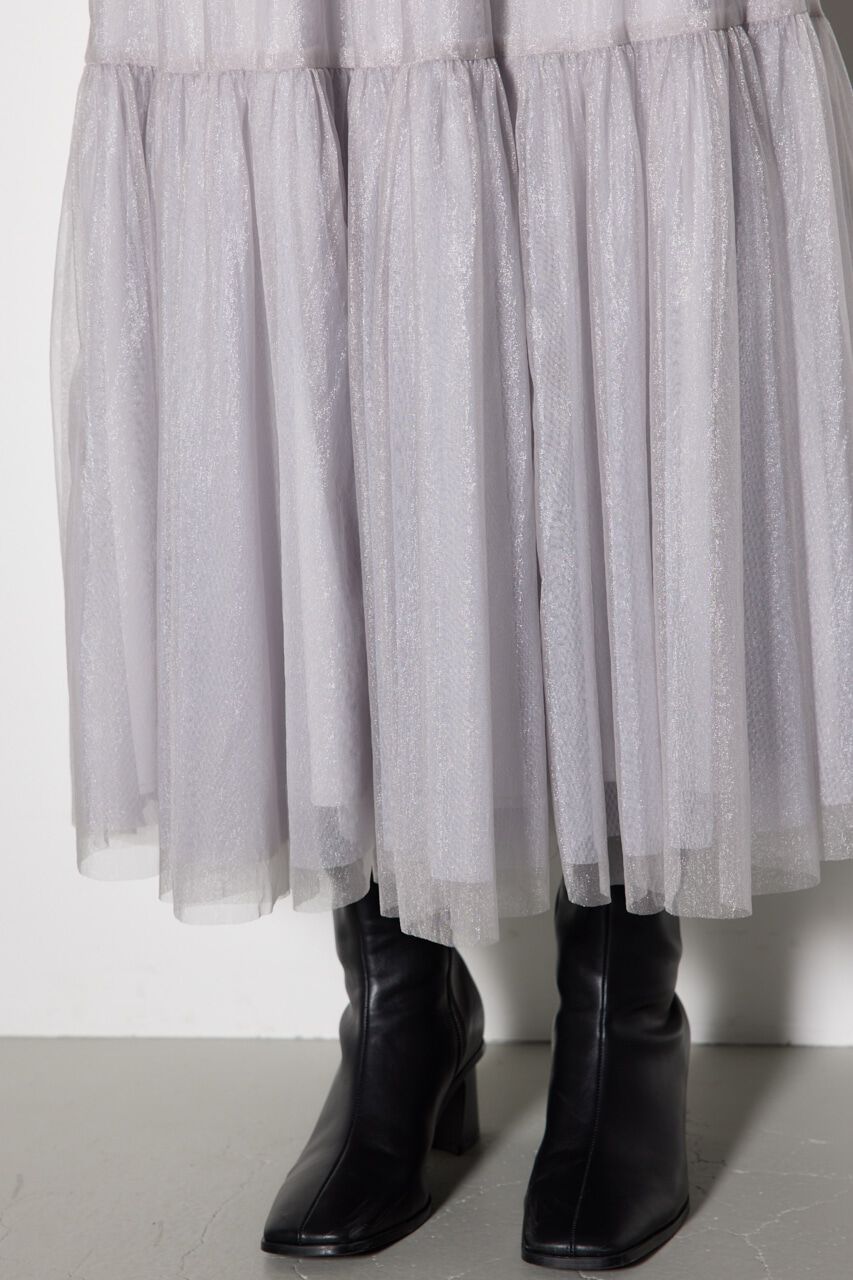 rienda「配色チュールティアードスカート」|スカート|