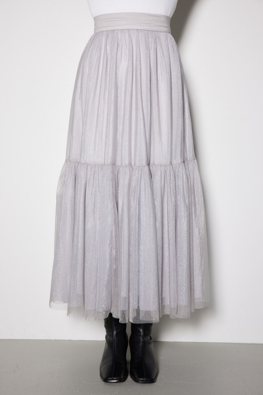 rienda「配色チュールティアードスカート」|スカート|