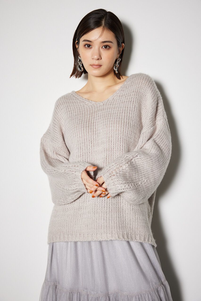 rienda「ローゲージオーバーニットトップス」|ニット・セーター|