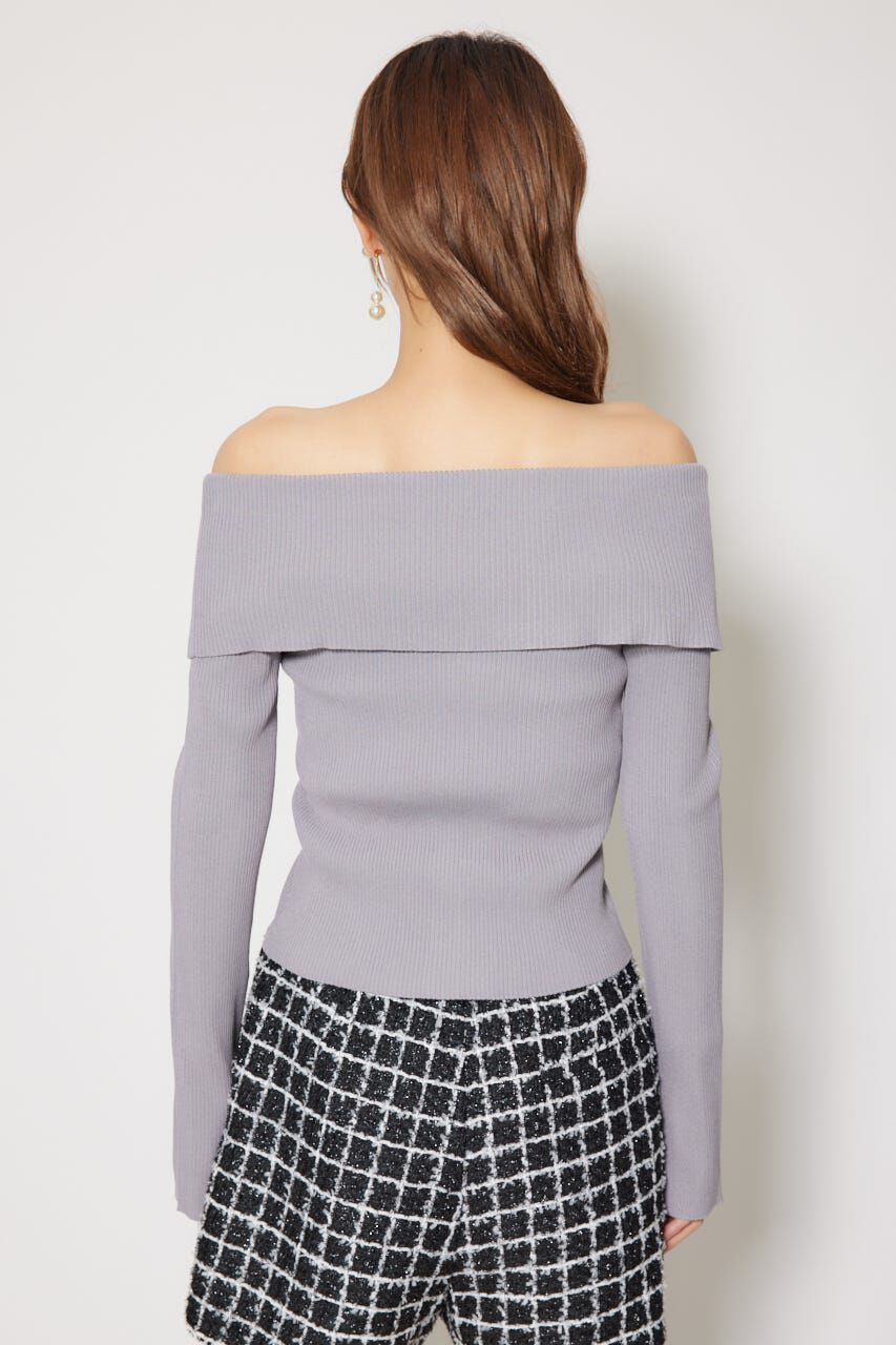 rienda「フロントZIPリブニットトップス」|ニット・セーター|