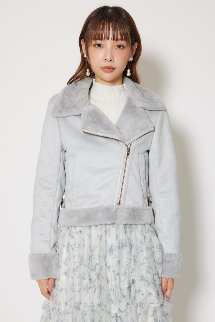 rienda「25AWフェイクスエードムートンライダースジャケット」|その他|
