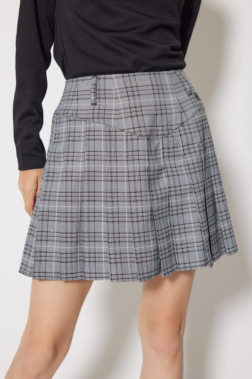 rienda「グレンチェックプリーツスカート」|スカート|