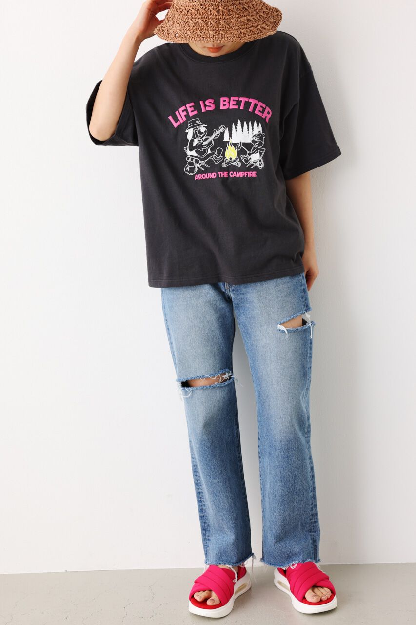 RODEO CROWNS「（WEB限定）CAMP FIRE Tシャツ」|Tシャツ・カットソー|C.GRY