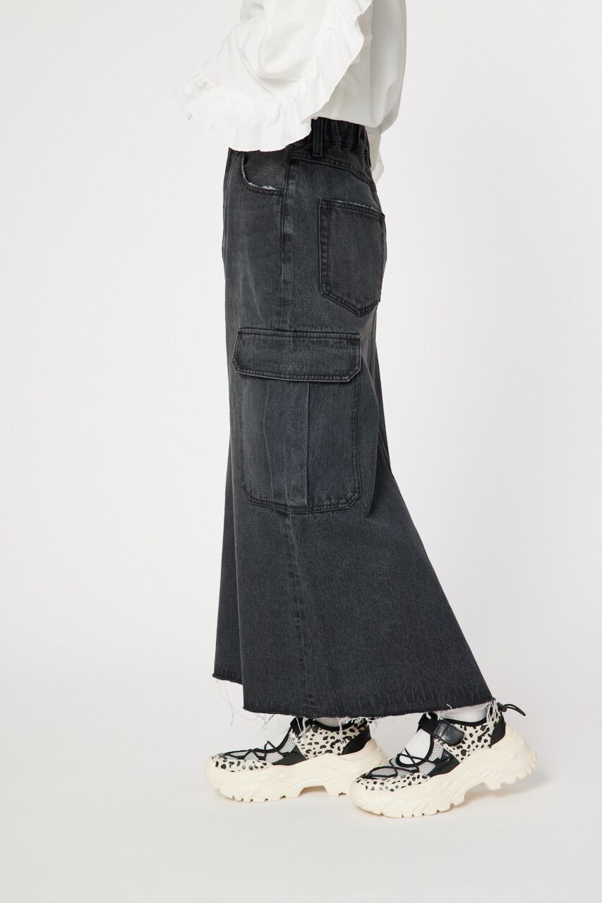 RODEO CROWNS「デニムカーゴマキシスカート」|スカート|