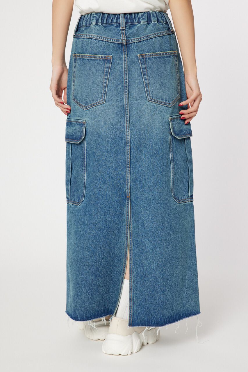 RODEO CROWNS「デニムカーゴマキシスカート」|スカート|