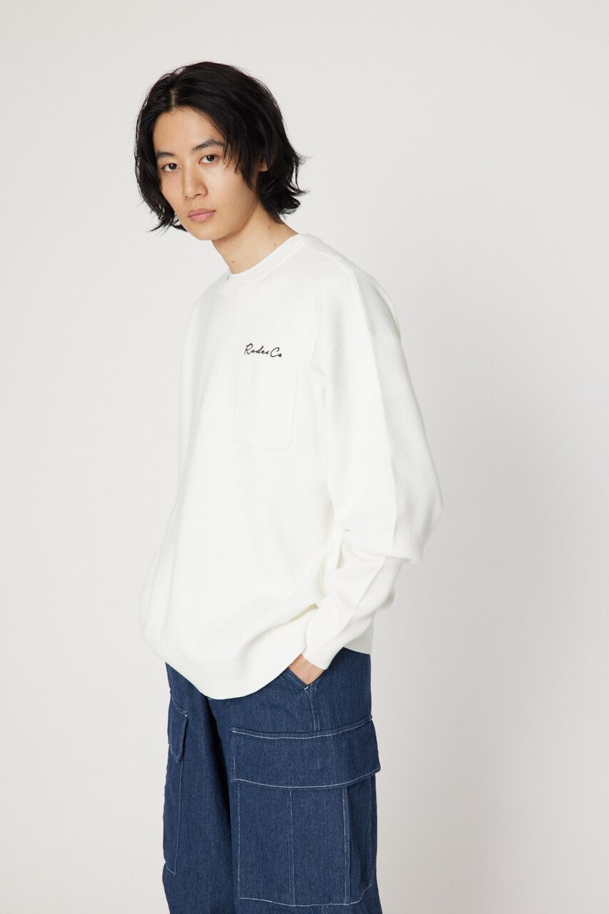 RODEO CROWNS「メンズ CROWN OG パッチニットトップス」|ニット・セーター|