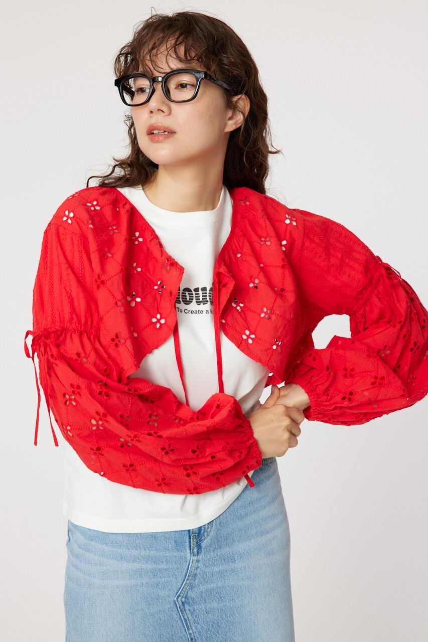 RODEO CROWNS「カットワークレースボレロ」|その他|RED