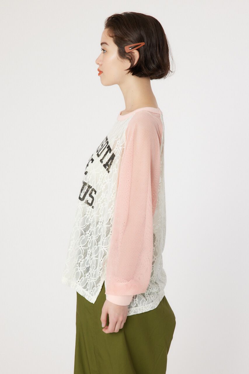 RODEO CROWNS「レースドッキングラグランシアートップス」|Tシャツ・カットソー|