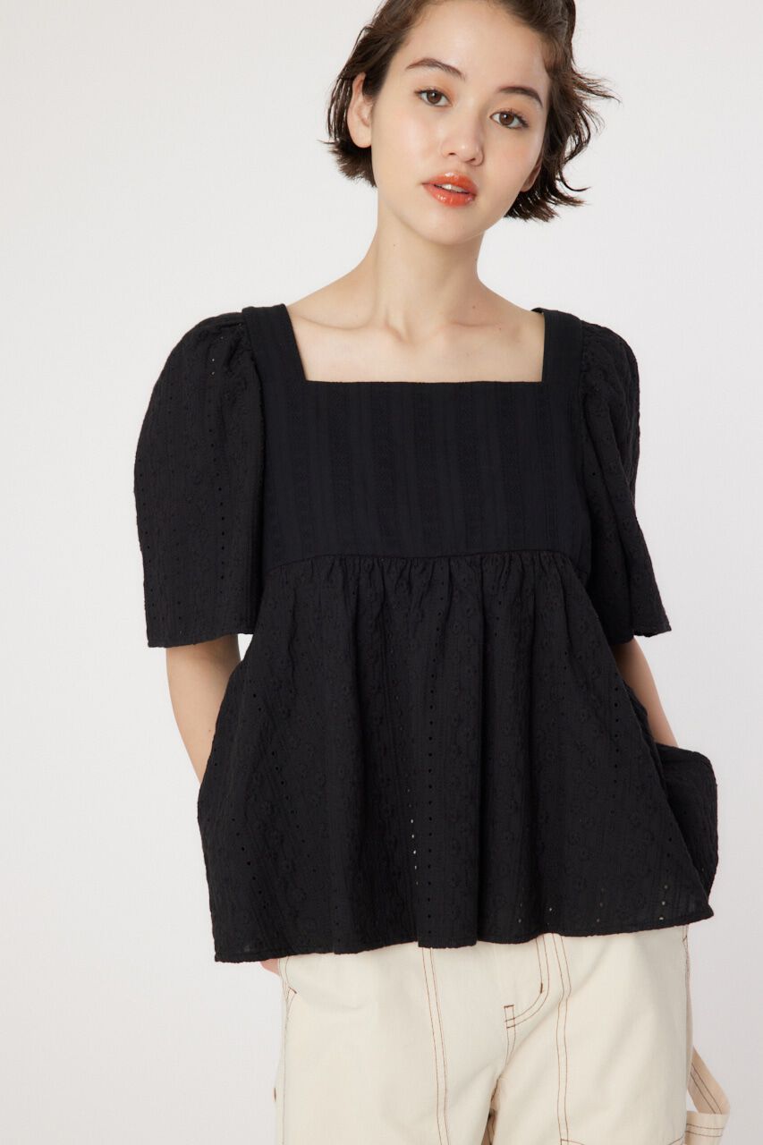 RODEO CROWNS「バックリボンフレアトップス」|シャツ・ブラウス|BLK