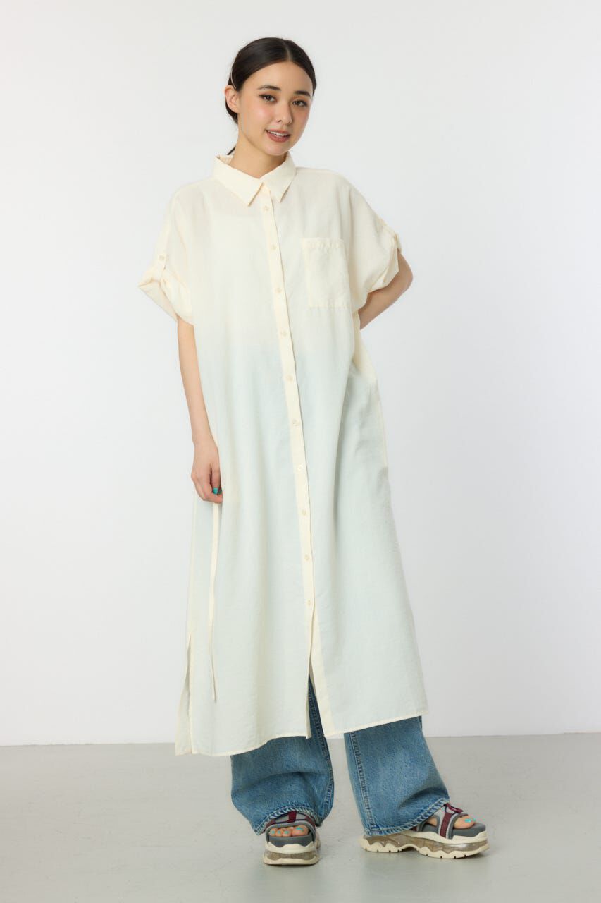 RODEO CROWNS「エアリータッチシャツワンピース」|ワンピース|