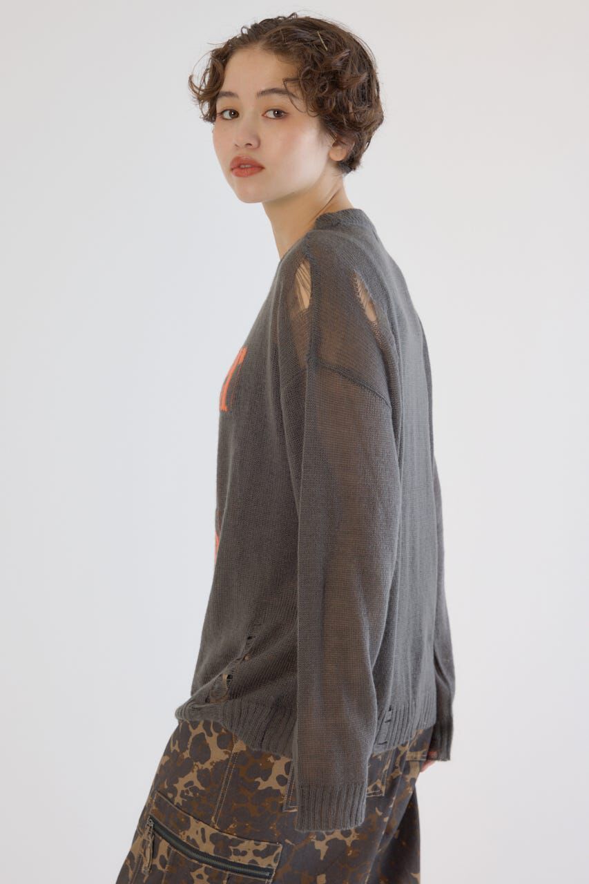 RODEO CROWNS「メッセージダメージニットトップス」|ニット・セーター|