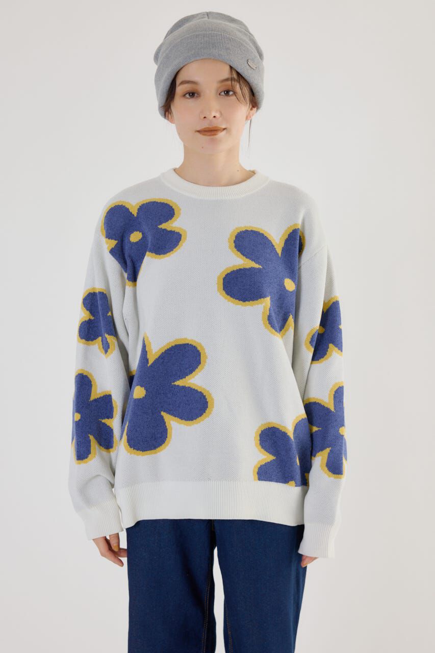 RODEO CROWNS「フラワーモールニットトップス」|ニット・セーター|