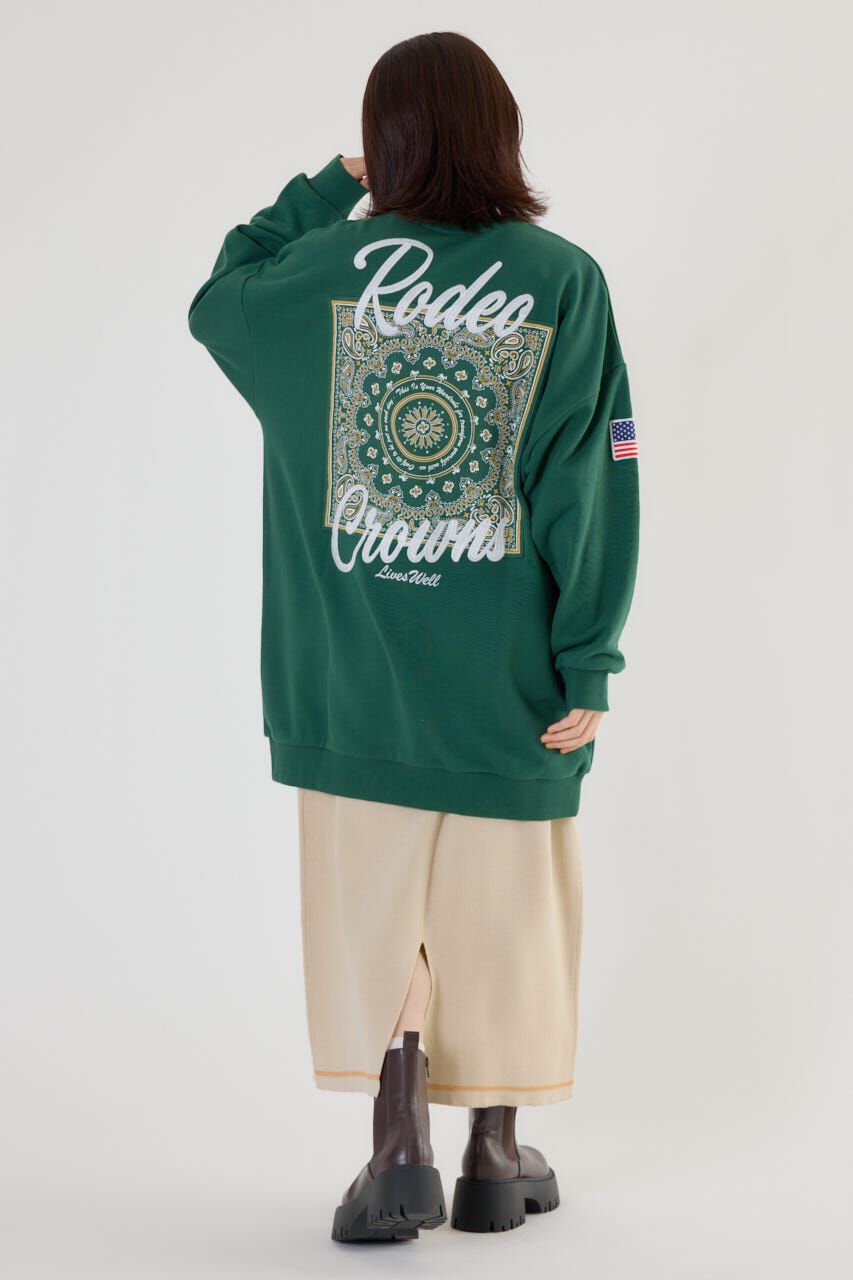 RODEO CROWNS「バンダナパッチスウェットワンピース」|ワンピース|