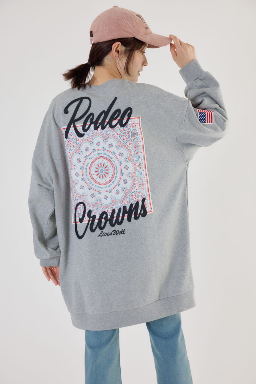 RODEO CROWNS「バンダナパッチスウェットワンピース」|ワンピース|