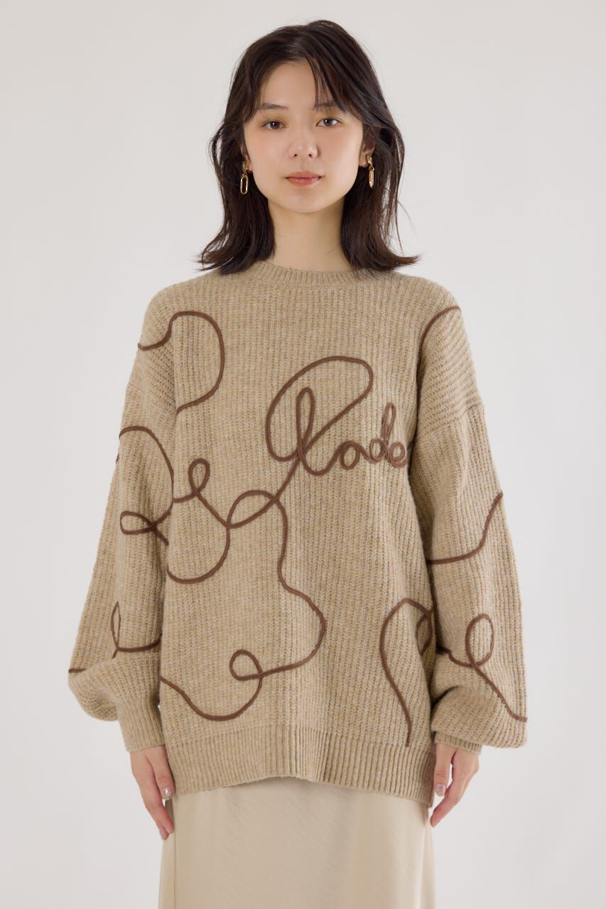 RODEO CROWNS「Embroideryラインロゴニットトップス」|ニット・セーター|