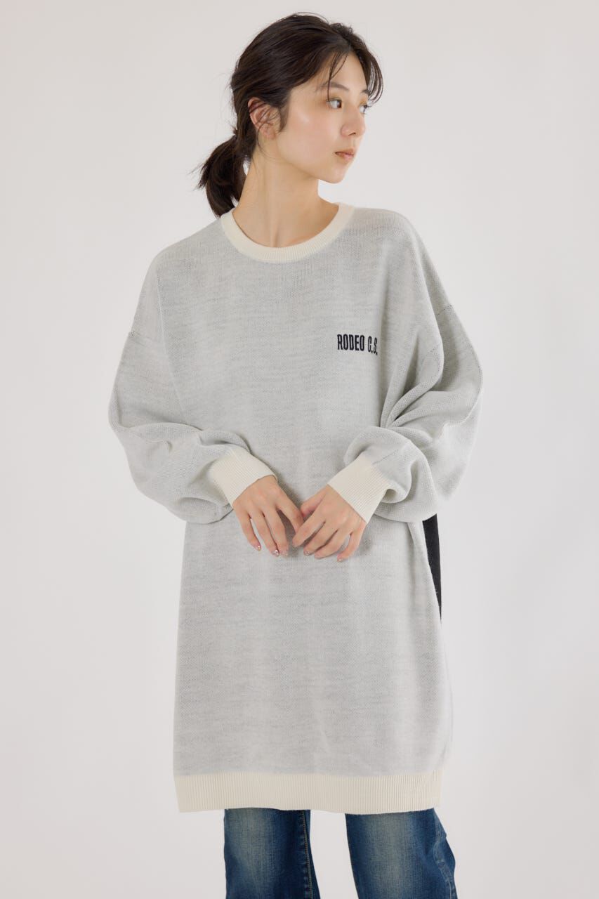 RODEO CROWNS「バックバイカラーロゴニットワンピース」|ワンピース|