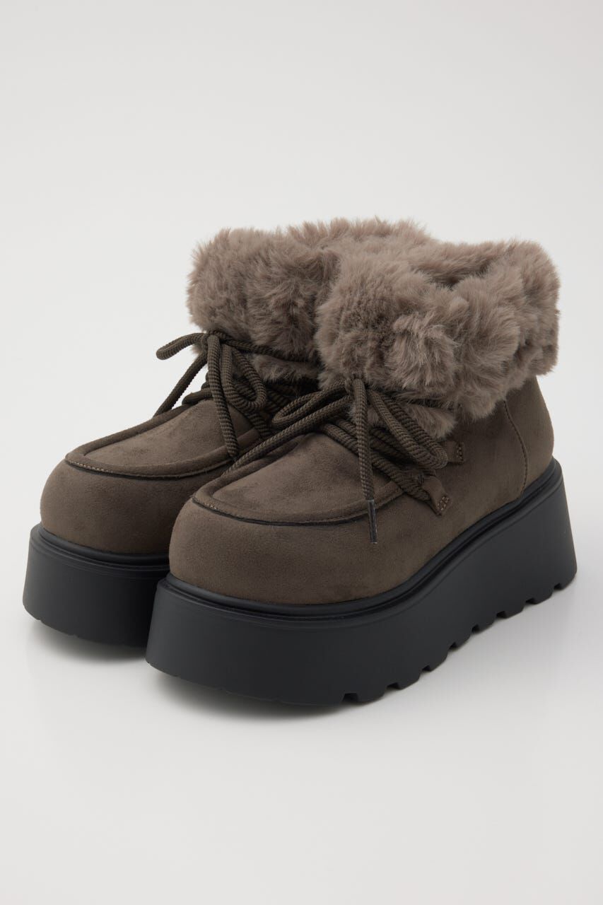 RODEO CROWNS「フェイクムートンショートブーツ」|その他|GRY