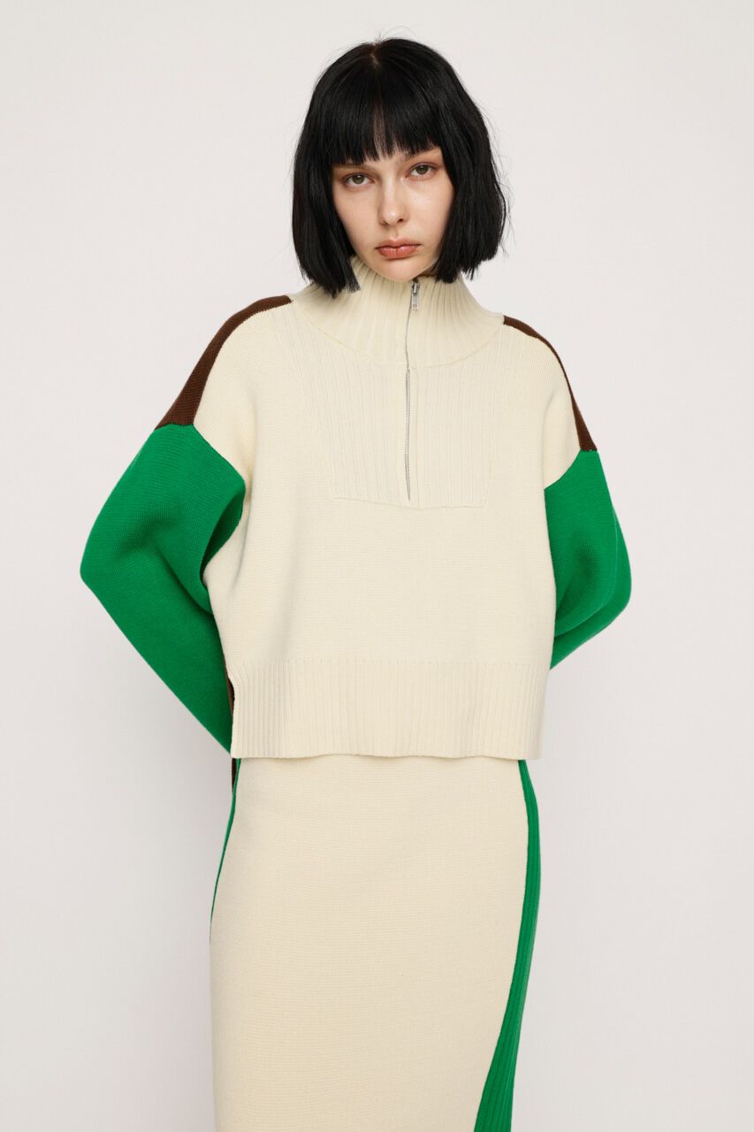 SLY「MILANO RIB ZIP トップス」|ニット・セーター|