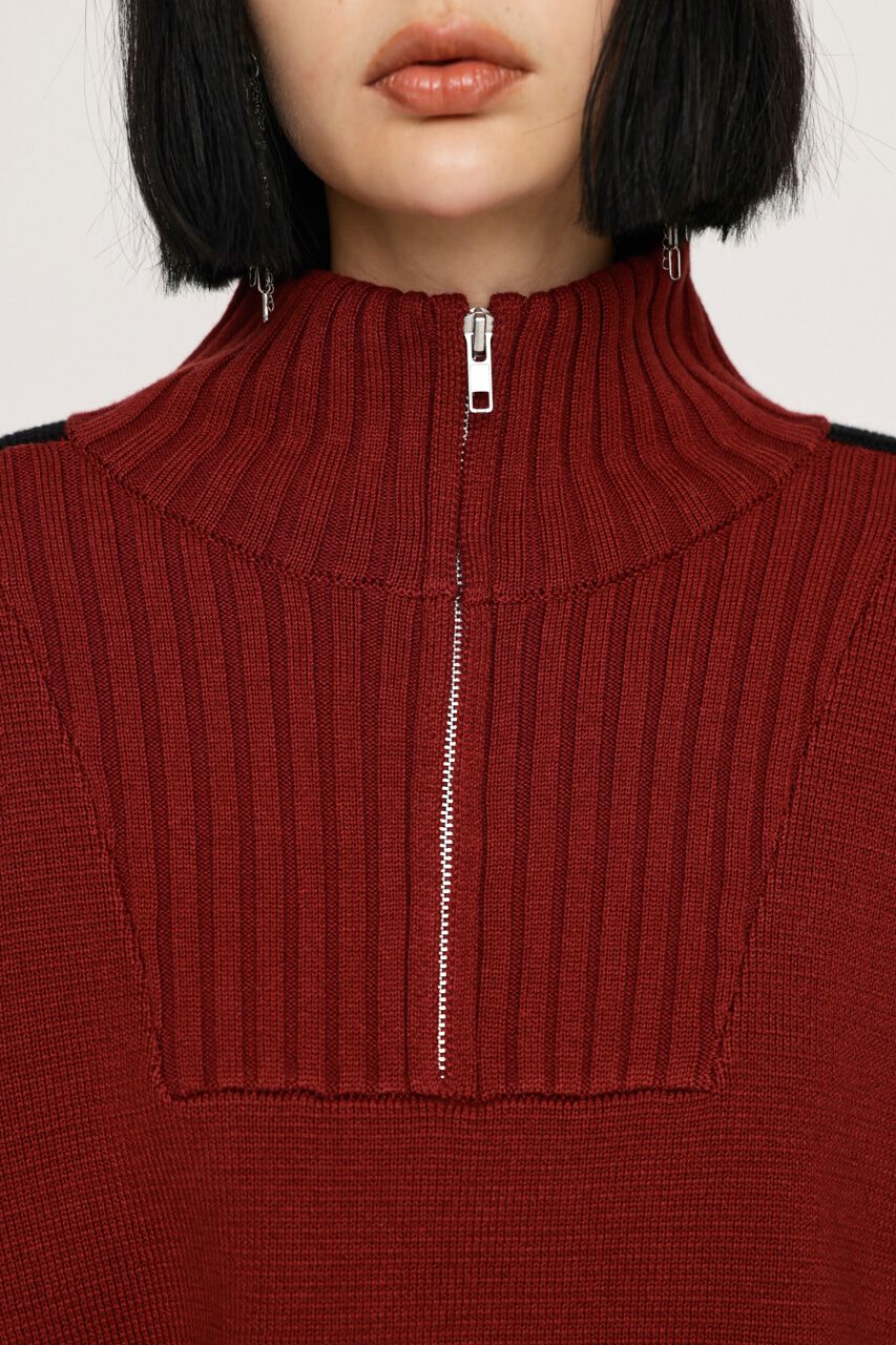 SLY「MILANO RIB ZIP トップス」|ニット・セーター|