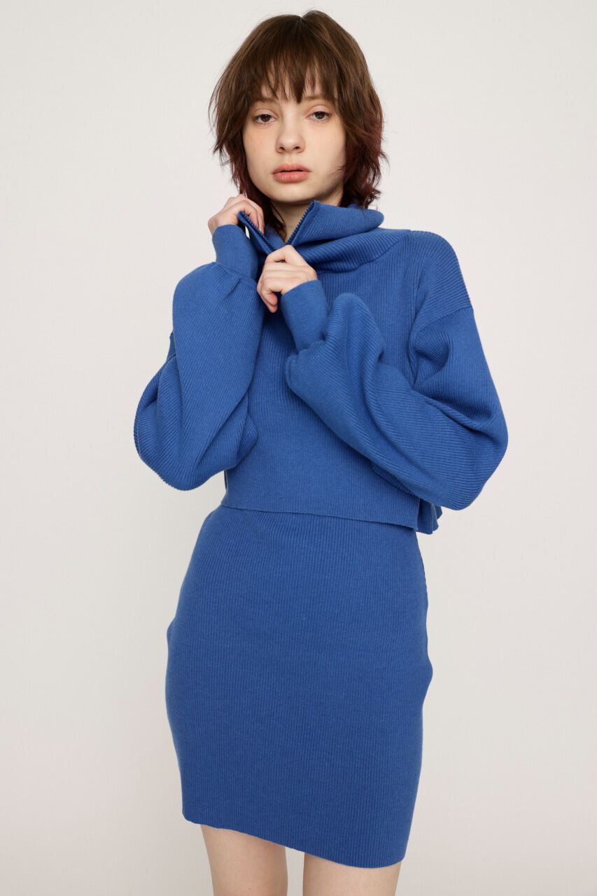 SLY「BIG COLLOR ZIP UP 2P ショートワンピース」|ワンピース|