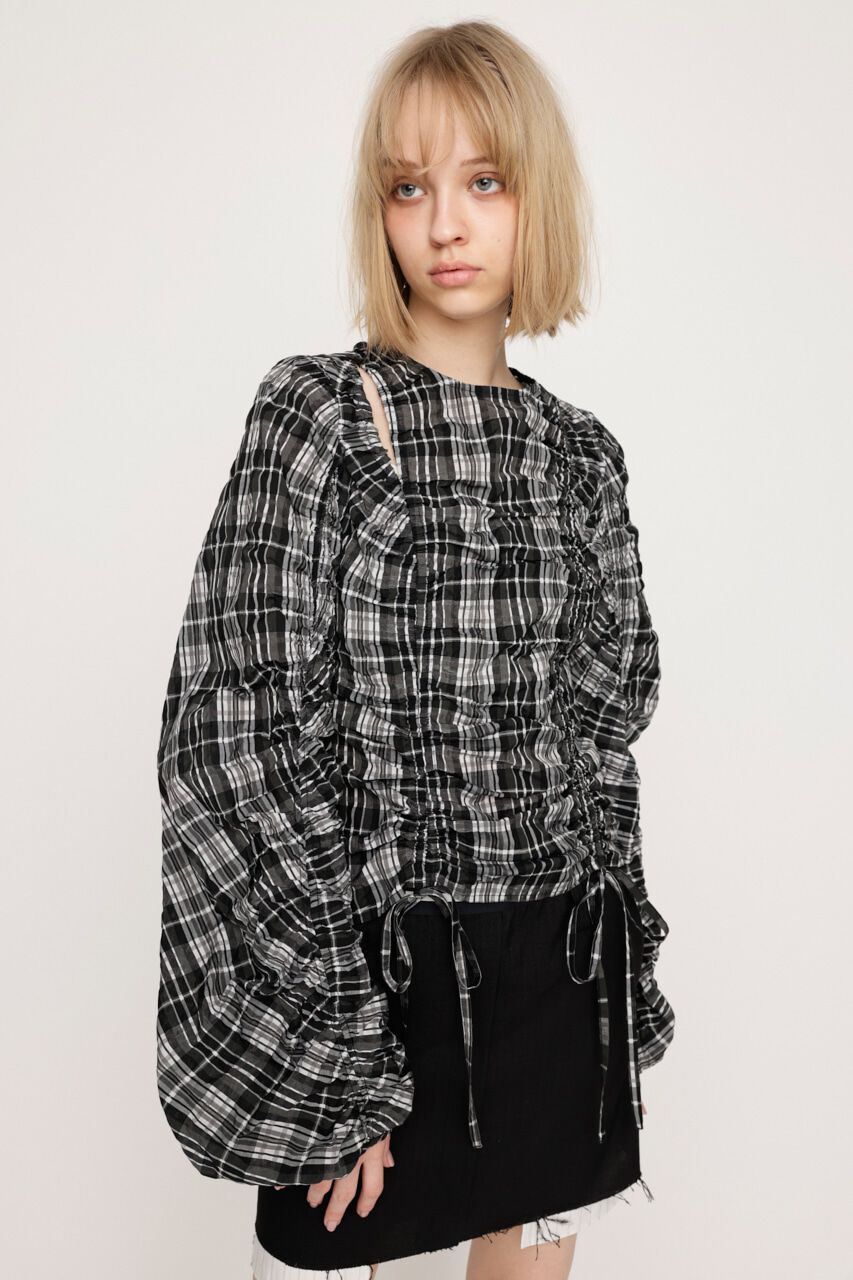 SLY「CUT OUT VOLUME SLEEVE トップス」|シャツ・ブラウス|