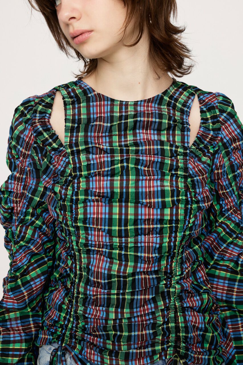 SLY「CUT OUT VOLUME SLEEVE トップス」|シャツ・ブラウス|