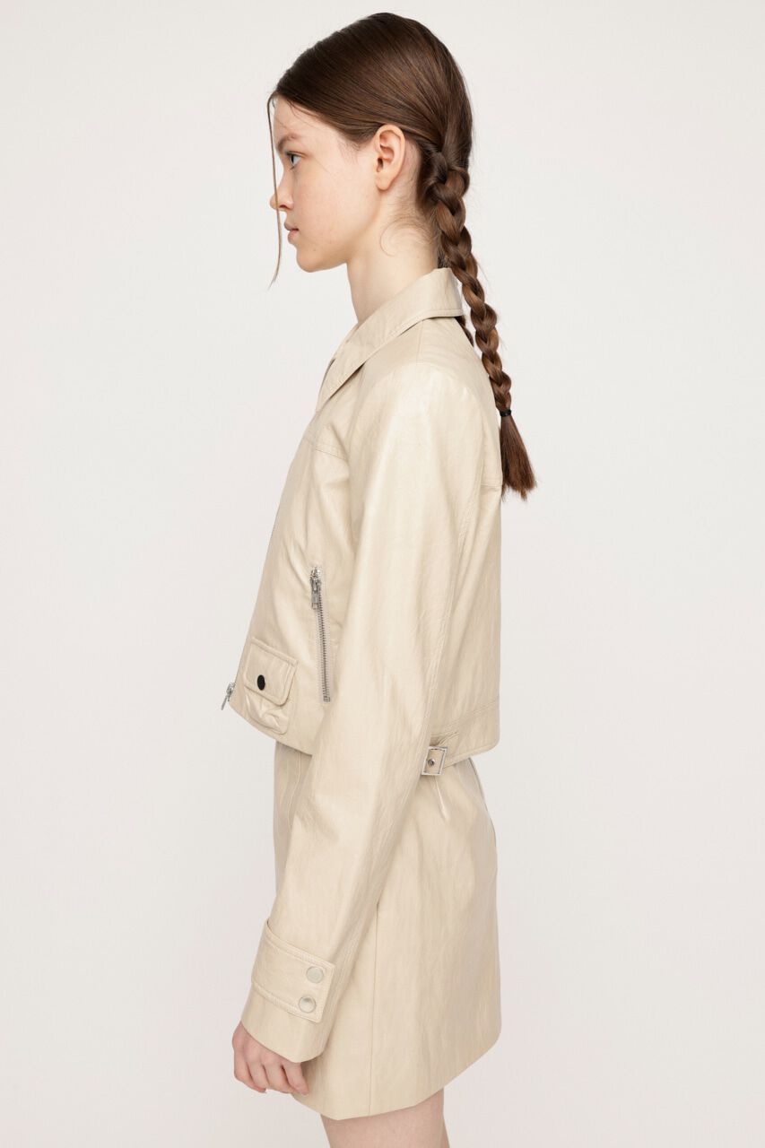 SLY「CROP F／LEATHER ZIP ジャケット」|その他|