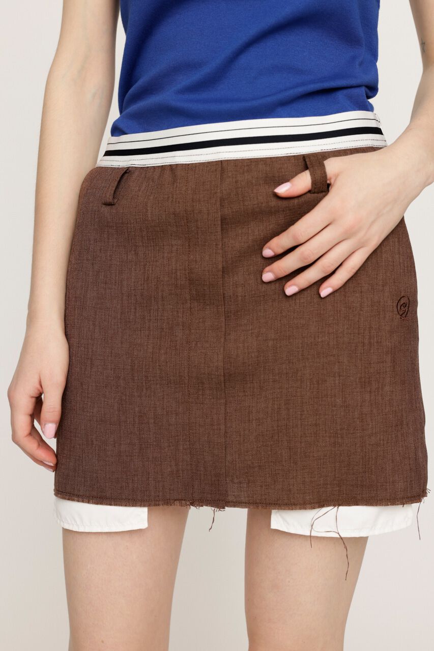 SLY「DAMAGE LINING ショートスカート」|スカート|BRN