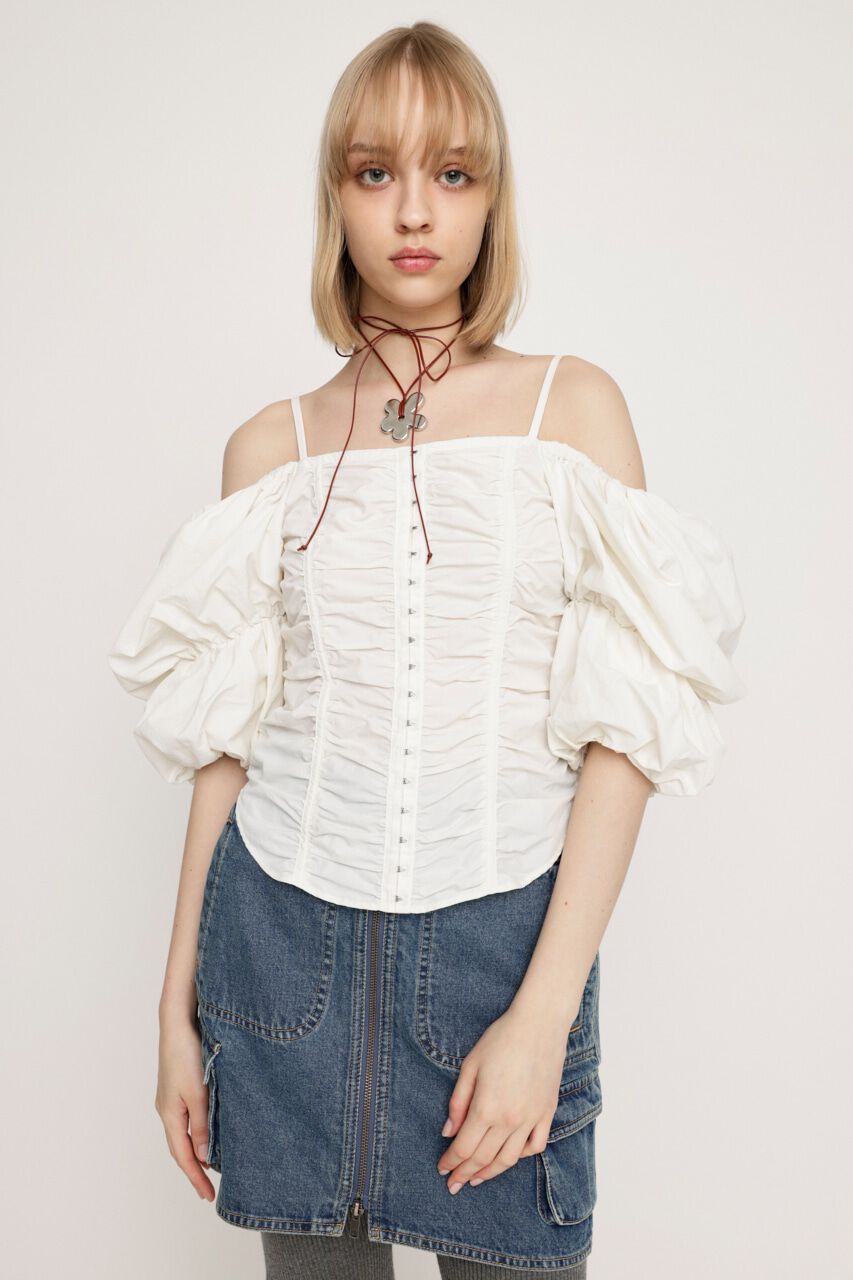 SLY「TIERED SLEEVE CORSET トップス」|シャツ・ブラウス|