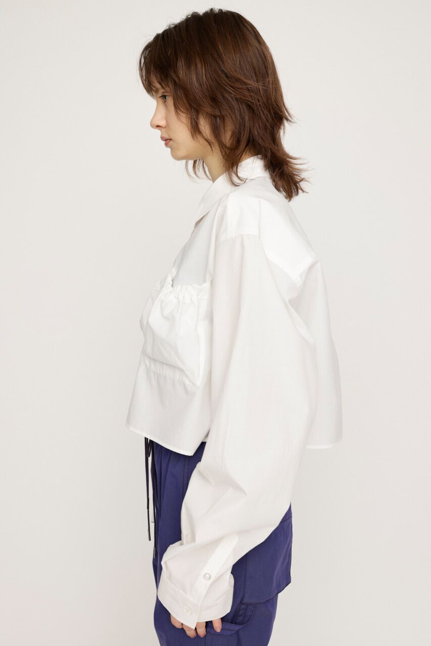 SLY「GATHER POCKET CROPPED シャツ」|シャツ・ブラウス|