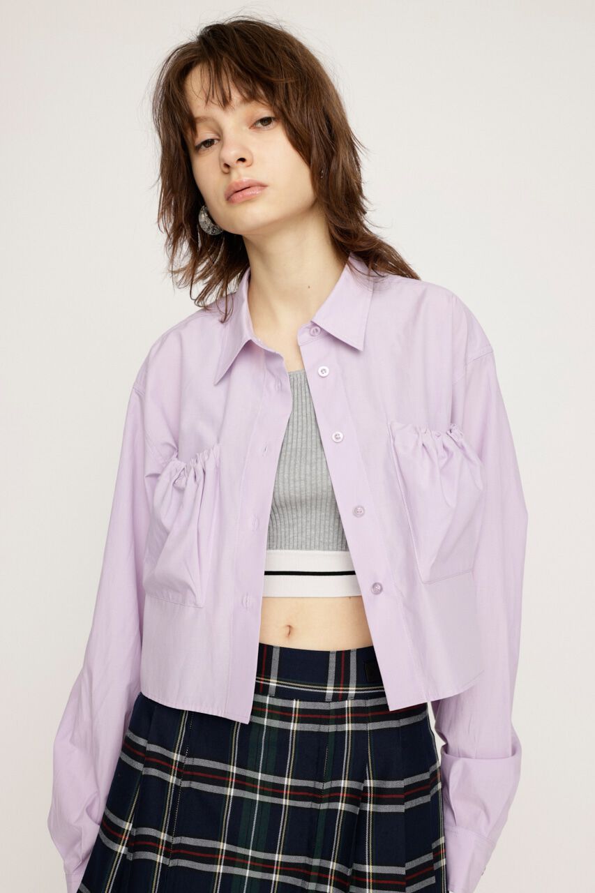 SLY「GATHER POCKET CROPPED シャツ」|シャツ・ブラウス|